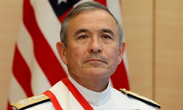 FILE PHOTO - Admiral Harry Harris, Commander of the United States Pacific Command, waits for arrival of Japan's Prime Minister Shinzo Abe (not in picture) before their meeting at Abe's official residence in Tokyo, Japan April 26, 2018. REUTERS/Issei Kato/