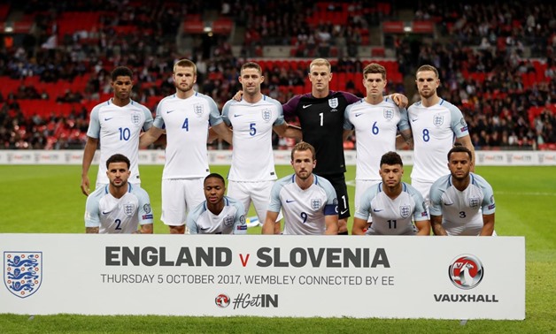 Soccer Football - 2018 World Cup Qualifications - Europe - England vs Slovenia - Wembley Stadium, London, Britain - October 5, 2017 England team group Action Images via Reuters/Carl Recine 


