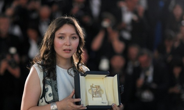 Kazakh actress Samal Yeslyamova won best actress for her part in "Ayka" at Cannes-AFP/File / LOIC VENANCE

