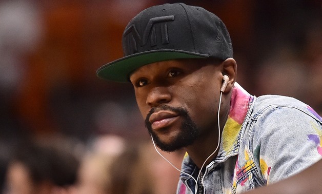 FILE PHOTO: Apr 11, 2018; Miami, FL, USA; Boxer Floyd Mayweather Jr. in attendance during the first half between the Miami Heat and the Toronto Raptors at American Airlines Arena. Mandatory Credit: Jasen Vinlove-USA TODAY Sports/File Photo
