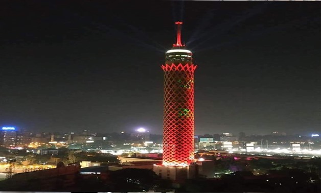 FILE: Cairo Tower was lit up with the colors of the Moroccan flag after its loss of the 2026 World Cup hosting right to the tri-nation of the United States of America, Canada and Mexico.