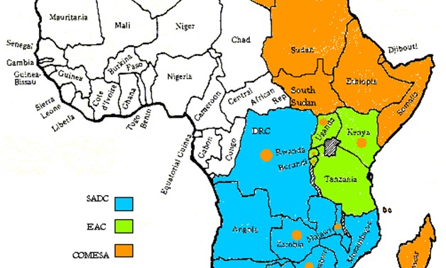 Member states of COMESA, EAC and SADC - Wikimedia- Commons