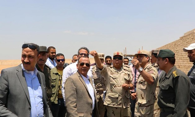 Minister of Antiquities Khaled al Anani and Head of the Armed        Forces Engineering Corps Kamel el Wazir inspected on Tuesday the        Giza Plateau development project and the Grand Egyptian Museum        (GEM)-Ministry of Antiquities' official Facebook Page