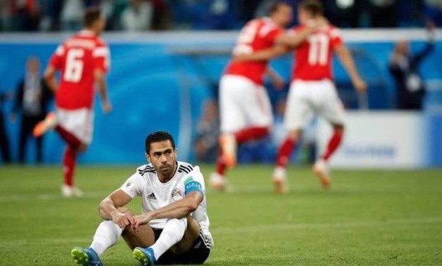 FILE: Ahmed Fathi's own goal opened the score for the Russian who knocked out Egypt of the 2018 World Cup