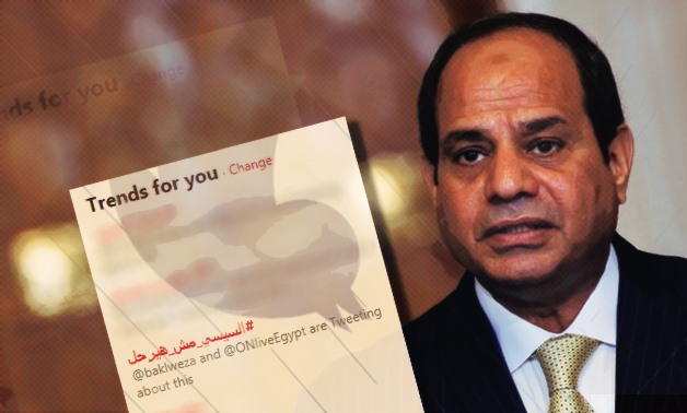 The hashtag was initiated in support of President Abdel Fatah al-Sisi – Photo compiled by Egypt Today/Mohamed Zain