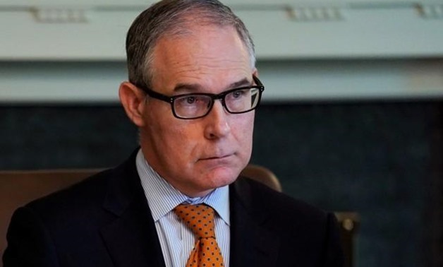 FILE PHOTO: Environmental Protection Agency (EPA) Administrator Scott Pruitt attends a cabinet meeting with U.S. President Donald Trump at the White House . - Reuters