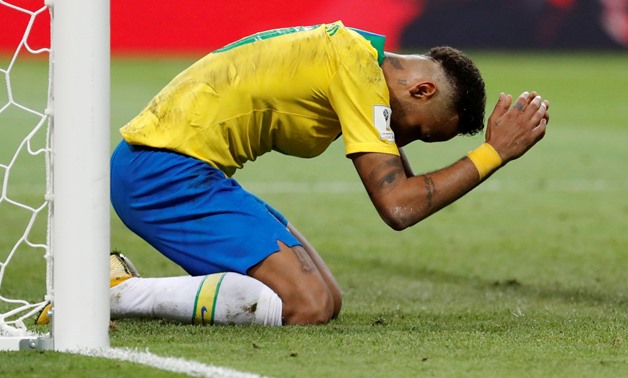 Soccer Football - World Cup - Quarter Final - Brazil vs Belgium - Kazan Arena, Kazan, Russia - July 6, 2018 Brazil's Neymar reacts REUTERS/Toru Hanai TPX IMAGES OF THE DAY
