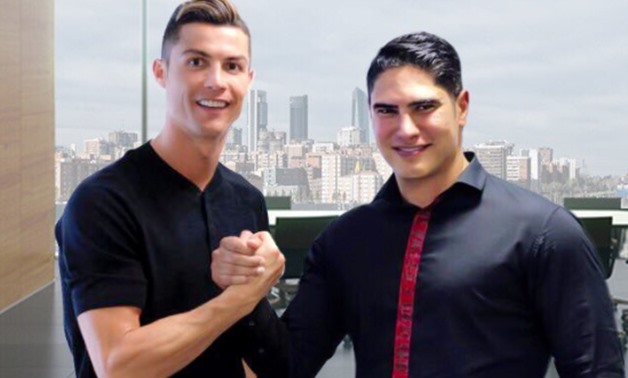 Cristiano Ronaldo and Ahmed Abu Hashima