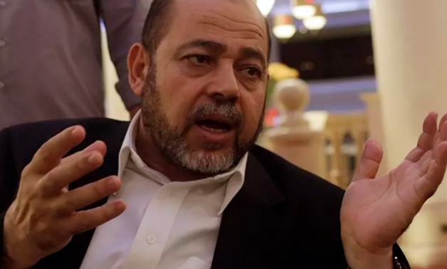 Deputy chairman of Hamas' political bureau Moussa Abu Marzouk talks during an interview with Reuters in Cairo, August 9, 2014 - Reuters