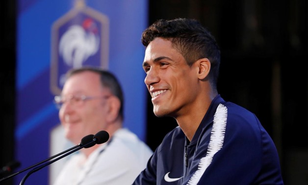 World Cup - France Press Conference - Istra, Russia - June 19, 2018 France's Raphael Varane during the press conference REUTERS/Tatyana