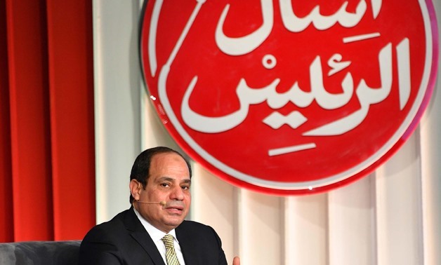 President Sisi answered citizen’s questions about his first four years in office during the session entitled “Ask the President” at Tale of Homeland Conference on 19 January 2018- press photo.jpg