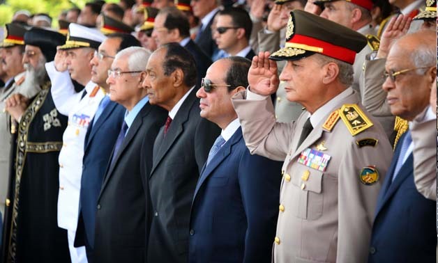 President Abdel Fatah al-Sisi attends the graduation ceremony of military academies on July 22, 2018 - Press Photo/courtesy by The Presidency 