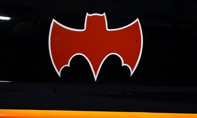 The iconic bat motif associated with Batman, the comic strip and film superhero-AFP / Robyn Beck

