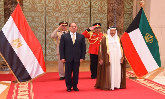 President Abdel Fatah al-Sisi and Emir Sabah Al-Ahmad Al-Jaber al-Sabah - Press Photo