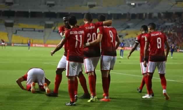 Al-Ahly players celebrate Azarro's goal - Photo courtesy of Al-Ahly official website 
