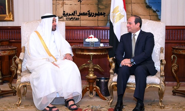 President Sisi received Crown Prince of Abu Dhabi Mohammed bin Zayed Al Nahyan in Cairo on Tuesday – Press Photo