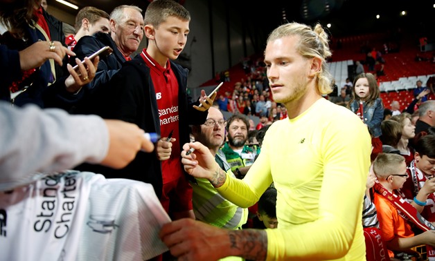 Soccer Football - Pre Season Friendly - Liverpool v Torino - Anfield, Liverpool, Britain - August 7, 2018 Liverpool’s Loris Karius with fans after the match Action Images via Reuters/Carl Recine 