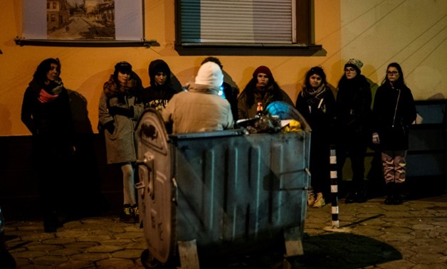 Environmentalists have joined forces with a theatre group to explore the untold stories of Sofia's army of unofficial refuse collectors who eke out a living in the Bulgarian capital's ever-growing rag-and-bone trade-AFP / Dimitar DILKOFF

