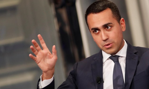 FILE: 5-Star Movement leader Luigi Di Maio is seen during the television talk show "Porta a porta" (Door to door) in Rome, Italy January 23, 2018. REUTERS/Remo Casilli
