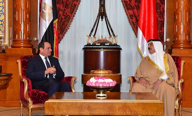 Egypt's President Abdel Fatah al-Sisi and Bahrain's King Hamad bin Isa Al-Khalifa