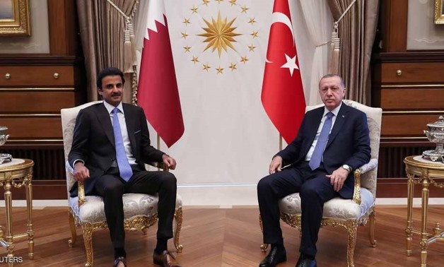 Qatar’s Emir Sheikh Tamim bin Hamad Al Thani (L) and Turkish President Recep Tayyip Erdogan (R) - press photo