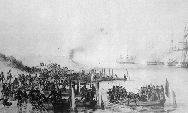 French troops disembarking on the island of Mogador.- CC via Wikimedia