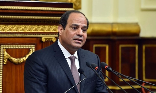 Egypt’s President Abdel Fatah al-Sisi delivers a speech before parliament– press photo

