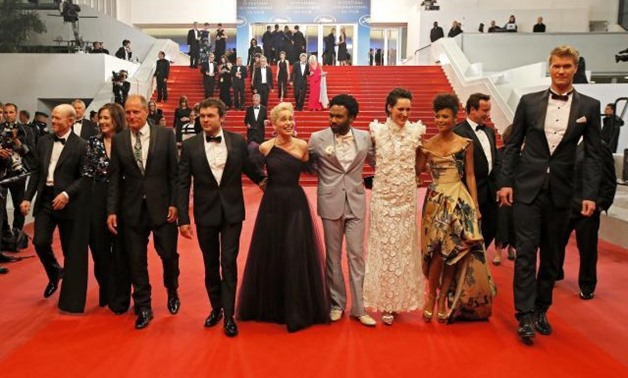 71st Cannes Film Festival - Screening of the film "Solo: A Star Wars Story" out of competition - Red Carpet - Cannes, France May 15, 2018. Director Ron Howard poses with cast members Joonas Suotamo, Thandie Newton, Woody Harrelson, Emilia Clarke, Alden Eh