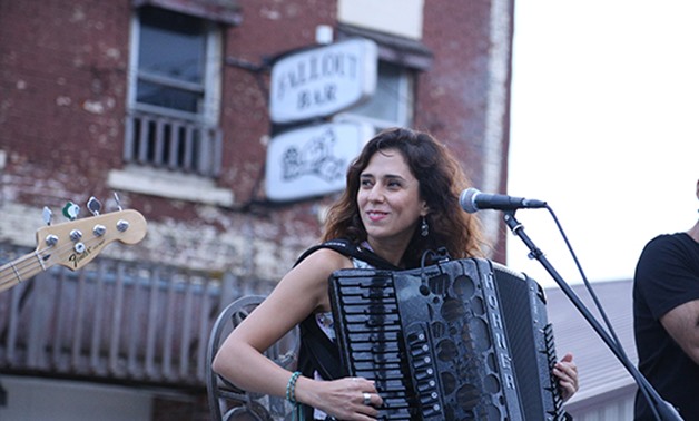 MAIN IMAGE: Youssra el-Hawary performing in Lyons, Nebraska - Photo by Nourhan Magdi