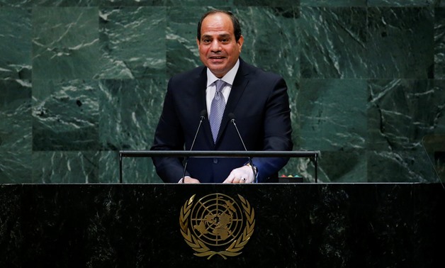 Egypt's President Abdel Fattah al-Sisi addresses the 73rd session of the United Nations General Assembly at U.N. headquarters in New York, U.S., September 25, 2018. REUTERS/Eduardo Munoz

