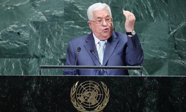 Palestinian President Mahmoud Abbas addresses the 73rd session of the United Nations General Assembly at U.N. headquarters in New York, U.S., September 27, 2018. REUTERS/Carlo Allegri
