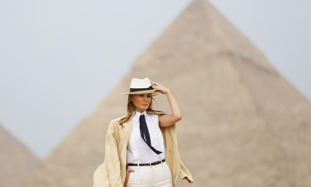 U.S. First Lady Melania Trump visits the Pyramids of Giza- Egypt Today/Karim Abdel-Aziz
