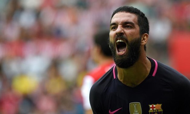 Barcelona's Arda Turan. REUTERS/Eloy Alonso/Files
