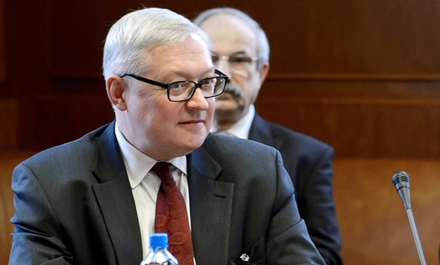 FILE PHOTO: Russian Deputy Foreign Minister Sergei Ryabkov looks on at the start of two days of closed-door nuclear talks at the United Nations offices in Geneva October 15, 2013. REUTERS/Fabrice Coffrini/Pool
