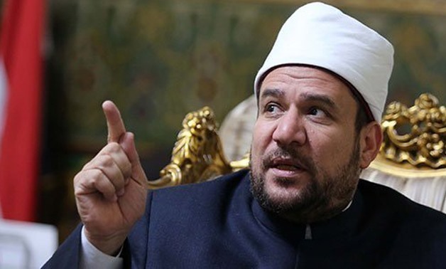 FILE - Mohamed Mokhtar Gomaa, minister of endowments and religious affairs
