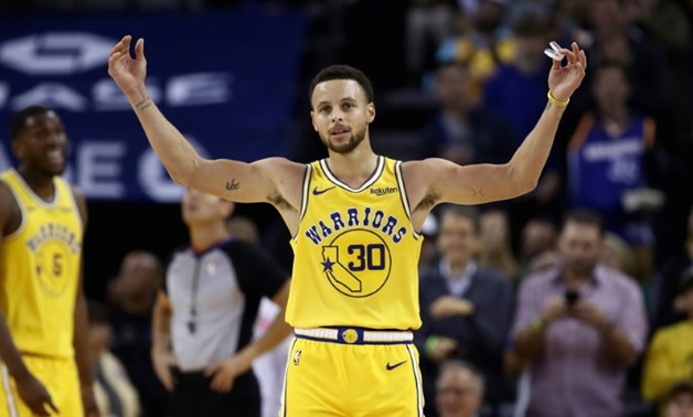 Golden State Warriors star Stephen Curry scored 51 points against Washington, finishing just three points shy of his career best
GETTY IMAGES NORTH AMERICA/AFP / EZRA SHAW
