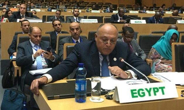 Foreign Minister Sameh Shoukry reiterated the importance of restructuring the African Union to enhance the competence of its Commission - courtesy of MFA Spokesperson