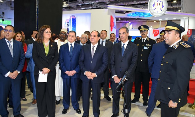 President Abdel Fatah al-Sisi inaugurates the 22nd round of the Cairo International Exhibition and Conference on Telecommunication and Information Technology (ICT 2018) on November 25, 2018 - Press photo/Egypt Today