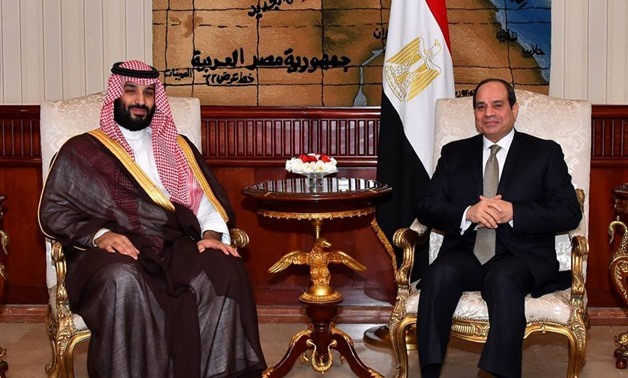 Egyptian President Abdel Fatah al Sisi receives Saudi Crown Prince Mohammed bin Salman - Press photo
