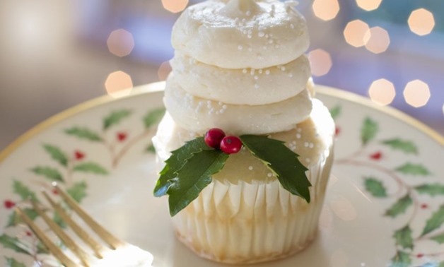 Christmas Tree Meringue Cupcakes
