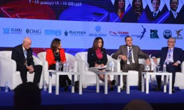 Panelists at a session in “Egypt Can by Education.” December 18, 2018. Press Photo 
