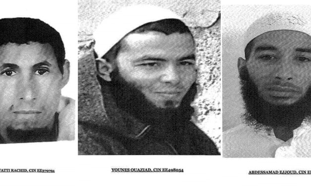 Moroccan police have arrested three fugitive suspects in the grisly murder of two Scandinavian women hikers in thye High Atlas mountains identifying them as Rachid Afatti (L), Ouziad Younes and Ejjoud Abdessamad
