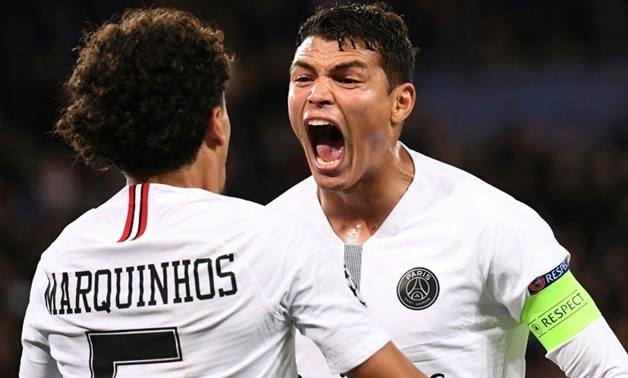 Thiago Silva was robbed during PSG's match against Nantes on Saturday night
AFP/File / FRANCK FIFE
