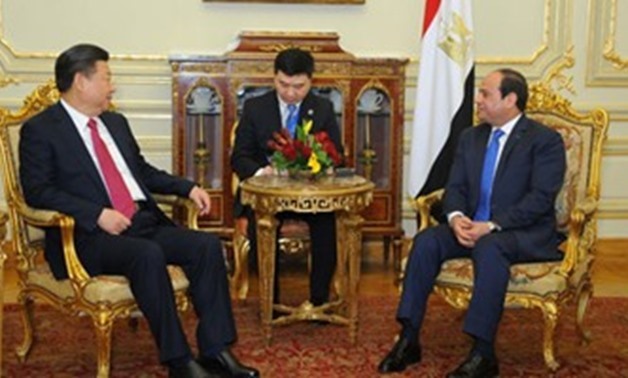 Sisi and the Chinese president Xi Jinping - File Photo