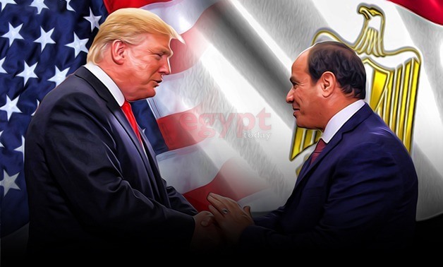 U.S. President Donald Trump and Egypt's President Abdel Fatah al-Sisi - courtesy/ Mohamed Ezat
