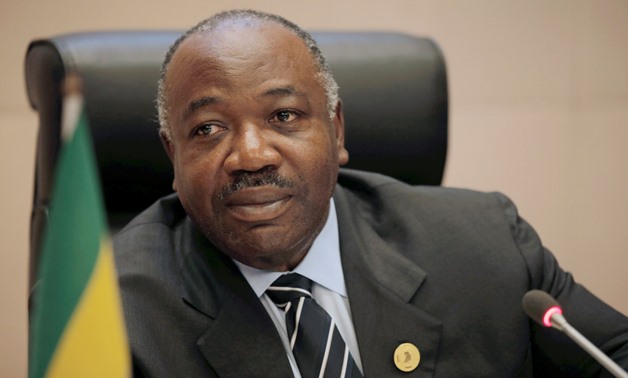 FILE PHOTO: Gabon's President Ali Bongo Ondimba addresses a meeting on climate change at the 30th Ordinary Session of the Assembly of the Heads of State and the Government of the African Union in Addis Ababa, Ethiopia January 29, 2018. REUTERS/Tiksa Neger