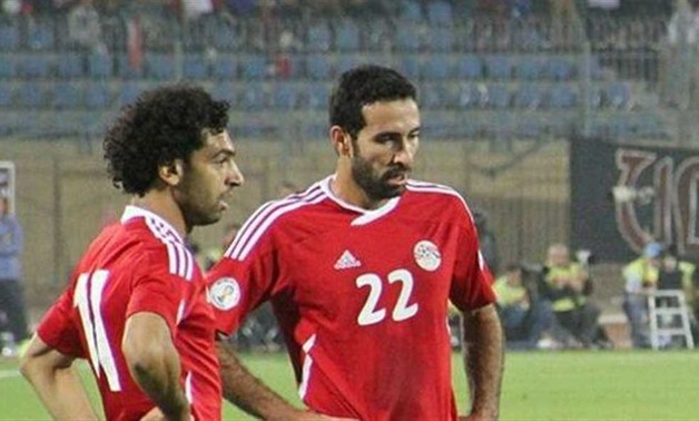 Salah beside Aboutrika in one of Egypt matches - FILE