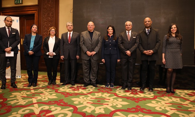 H.E. Dr. Yasmine Fouad, Minister of Environment, Mrs. Randa Aboul-Hosn, -Press photo