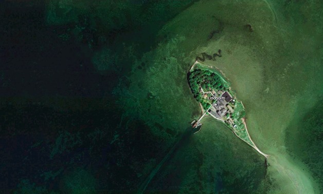 Lindholm island, currently used for research and experiments on contagious diseases, is set to become the new address for unwanted foreigners in Denmark – Google Maps Satellite View