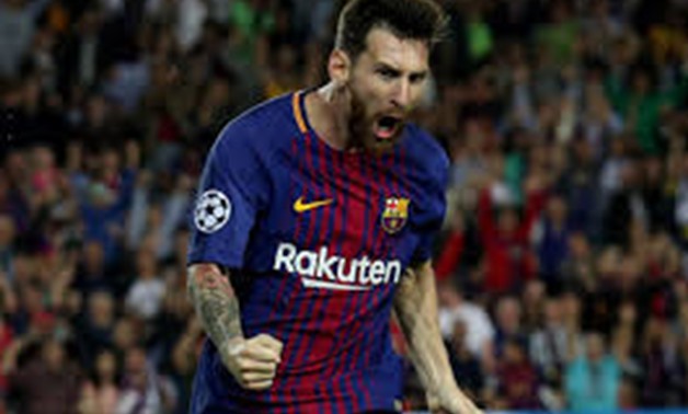  Barcelona vs Juventus - Camp Nou, Barcelona, Spain - September 12, 2017 Barcelona's Lionel Messi celebrates scoring their first goal REUTERS/Albert Gea